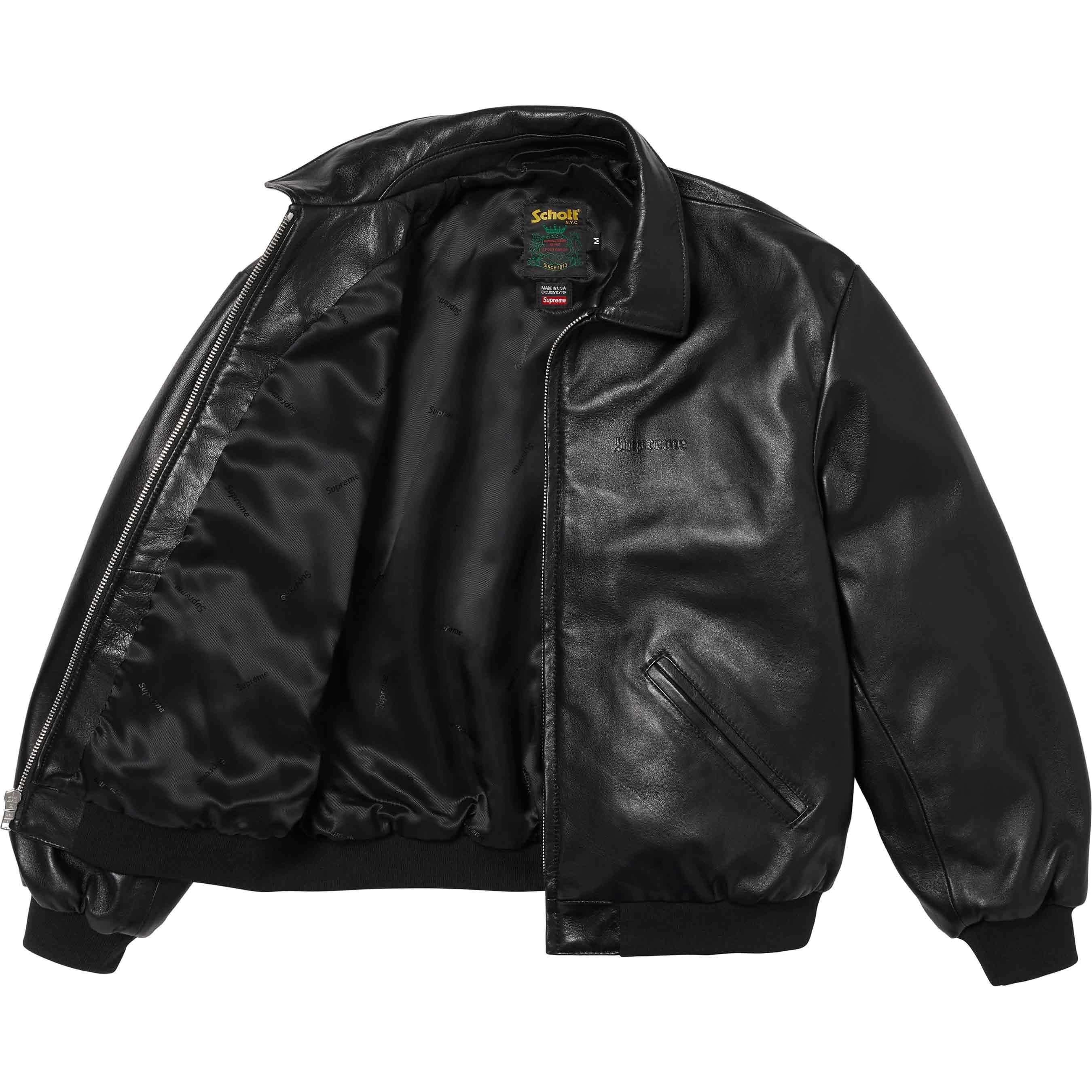 Supreme®/Schott® Hooded Leather Bomber Jacket view 10